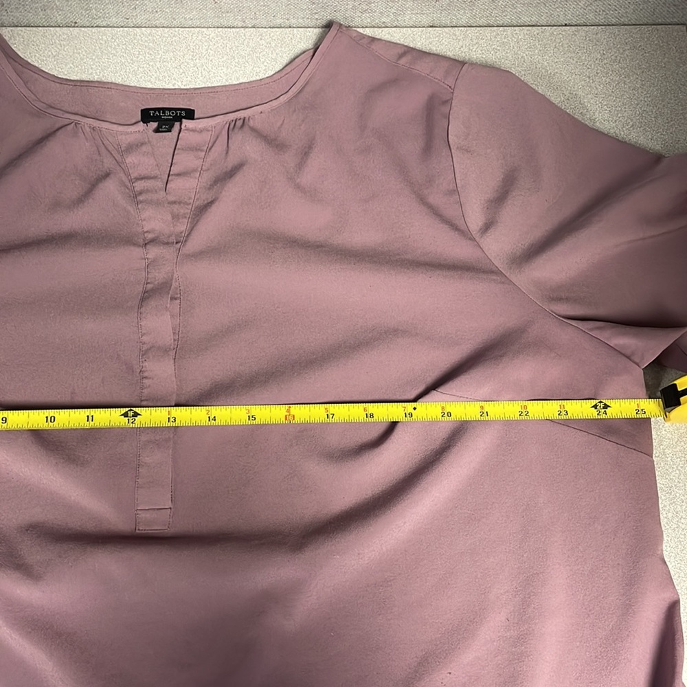 Talbots mauve pink blouse - Picture 4 of 5
